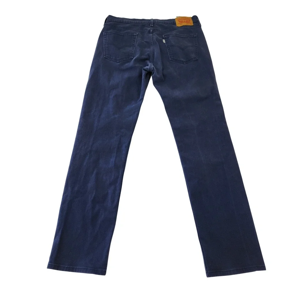 Levis 514 Straight Fit Mens Jeans 34x34 Dark Wash Indigo Denim